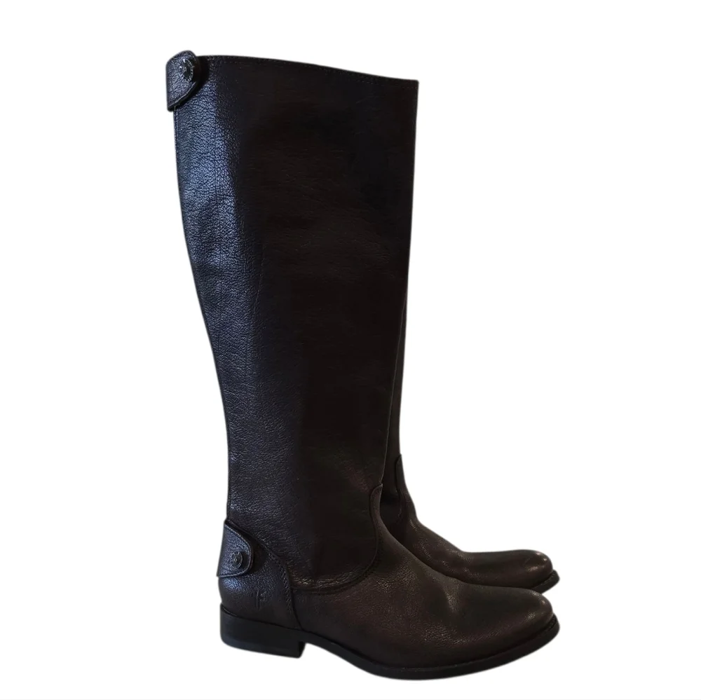 FRYE Tall Brown Leather Boots Size 5.5